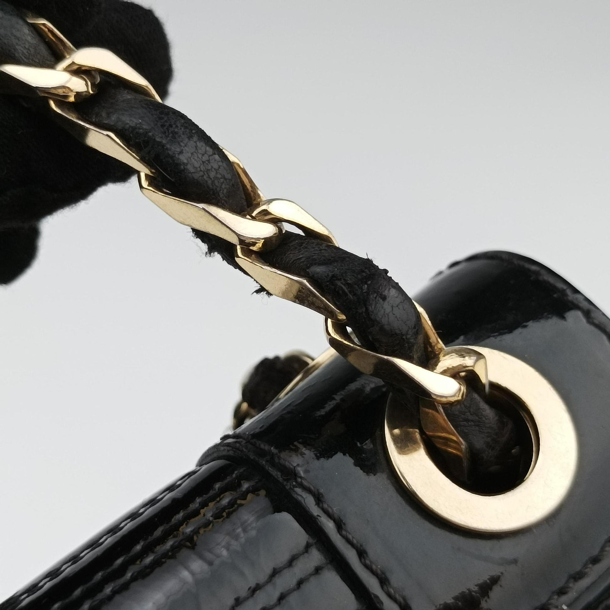 back grain Black Patent Leather バックグレイン ブラック パテント 