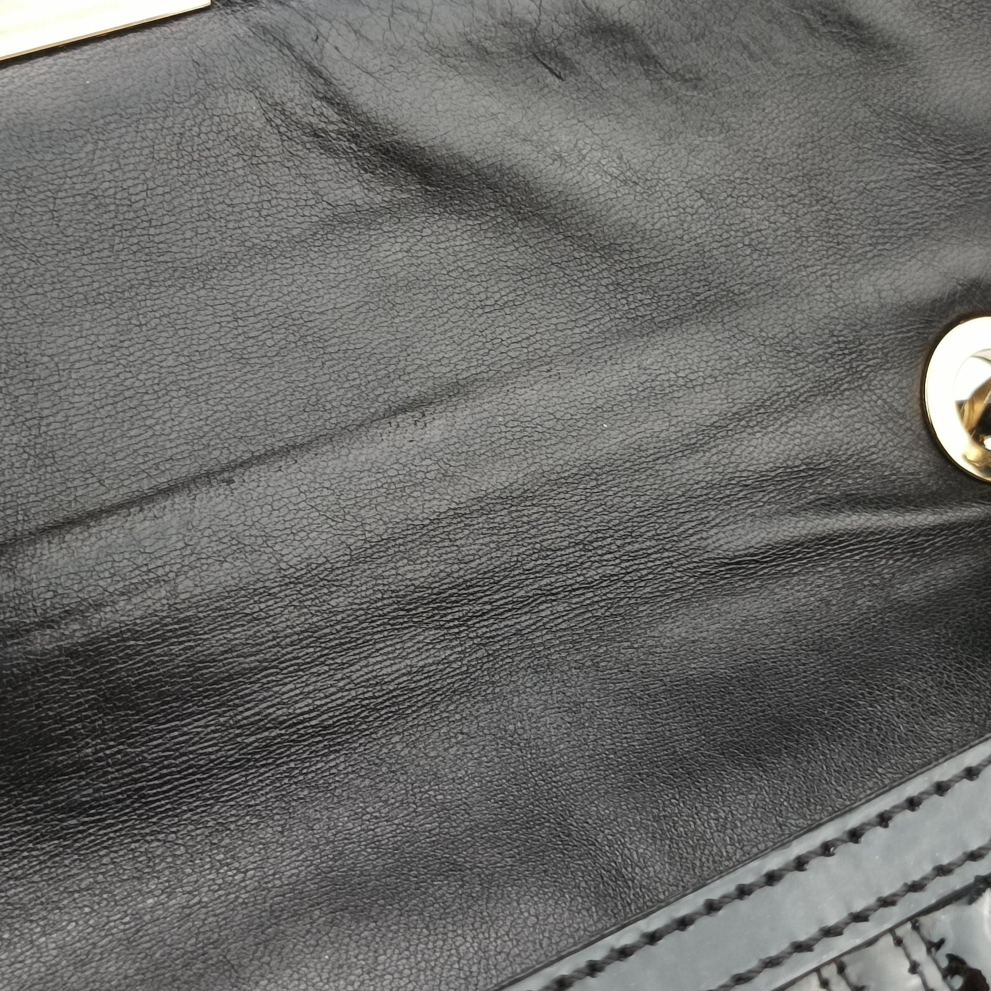 back grain Black Patent Leather バックグレイン ブラック パテント 