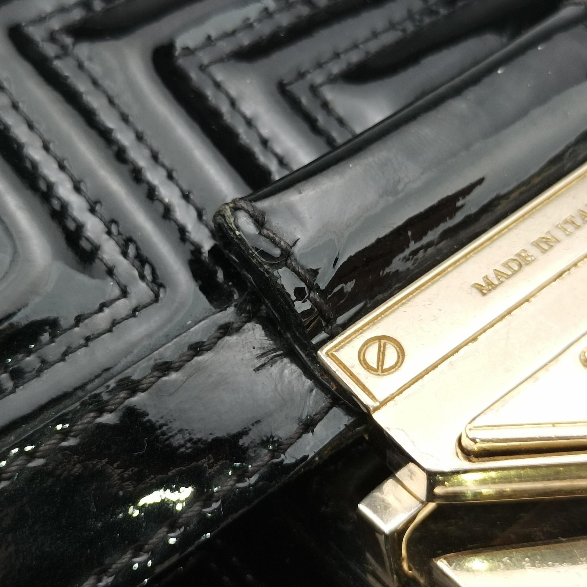 back grain Black Patent Leather バックグレイン ブラック パテント 