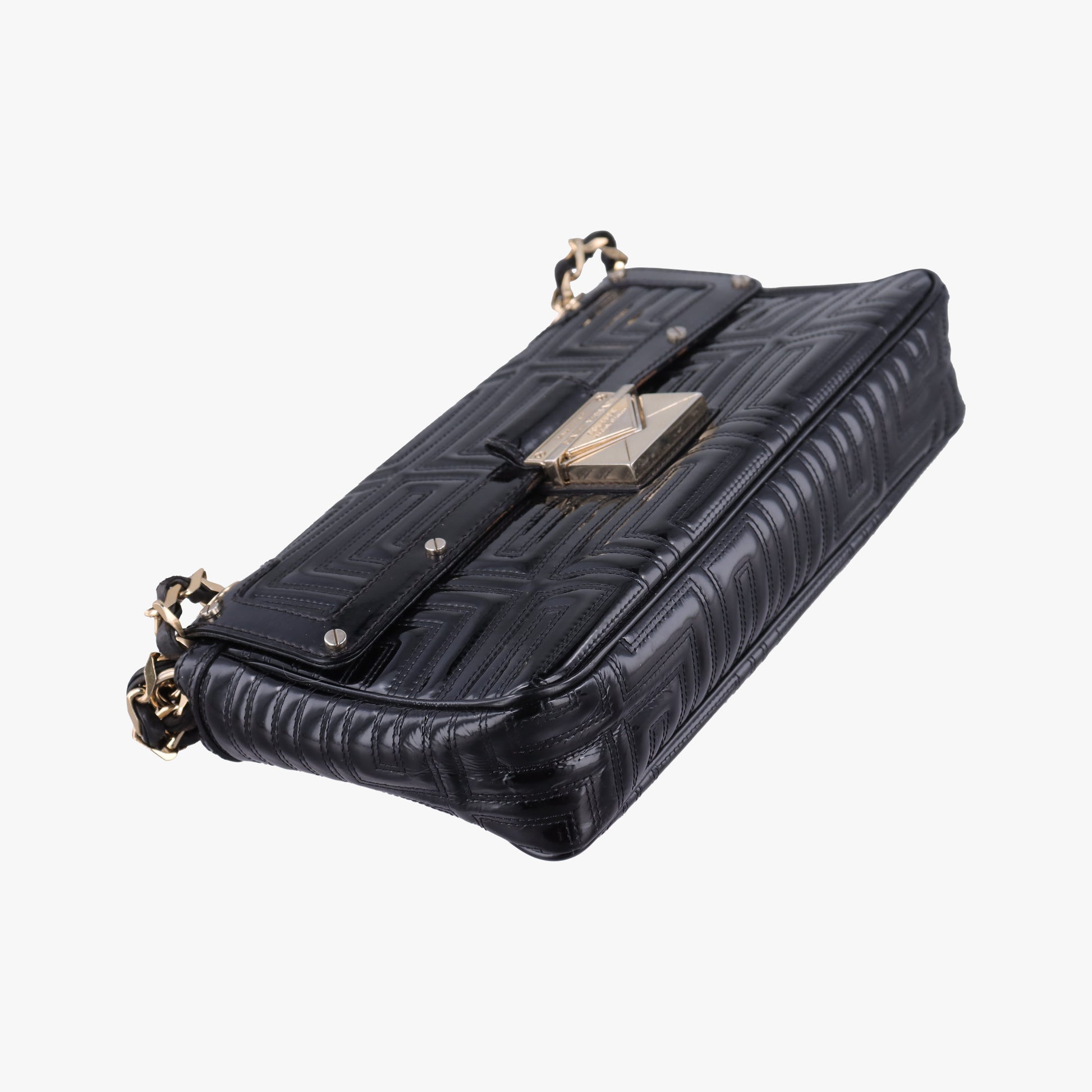 back grain Black Patent Leather バックグレイン ブラック パテント 