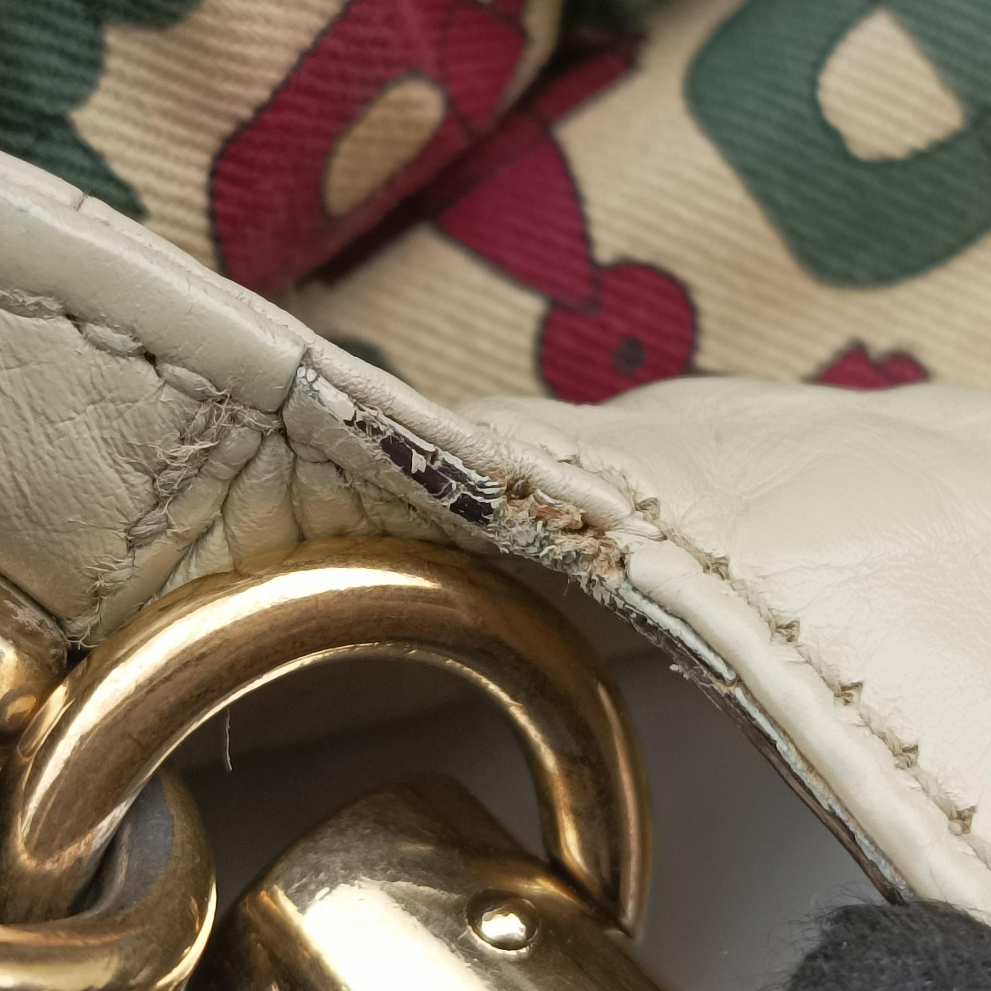 Bamboo White Leather 169976 Lot number unknownバンブー ホワイト レザー 169976 製番不明