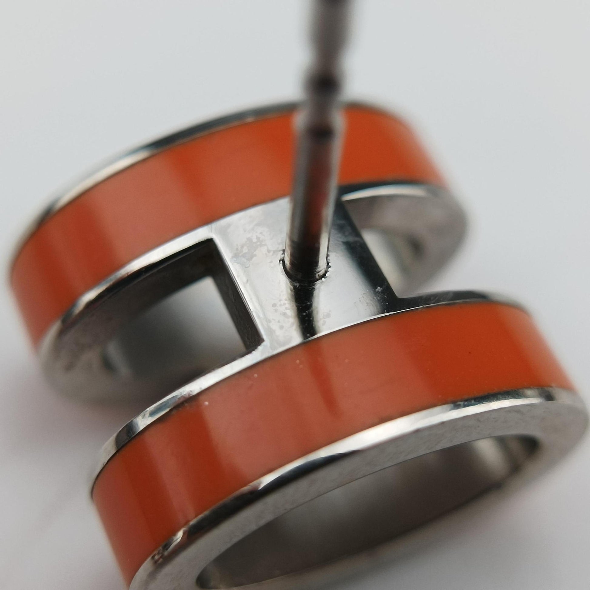 Pop H Orange×gold Enamel×Lacquered Metal ポップH オレンジ×ゴールド エナメル × ラッカーメタル 