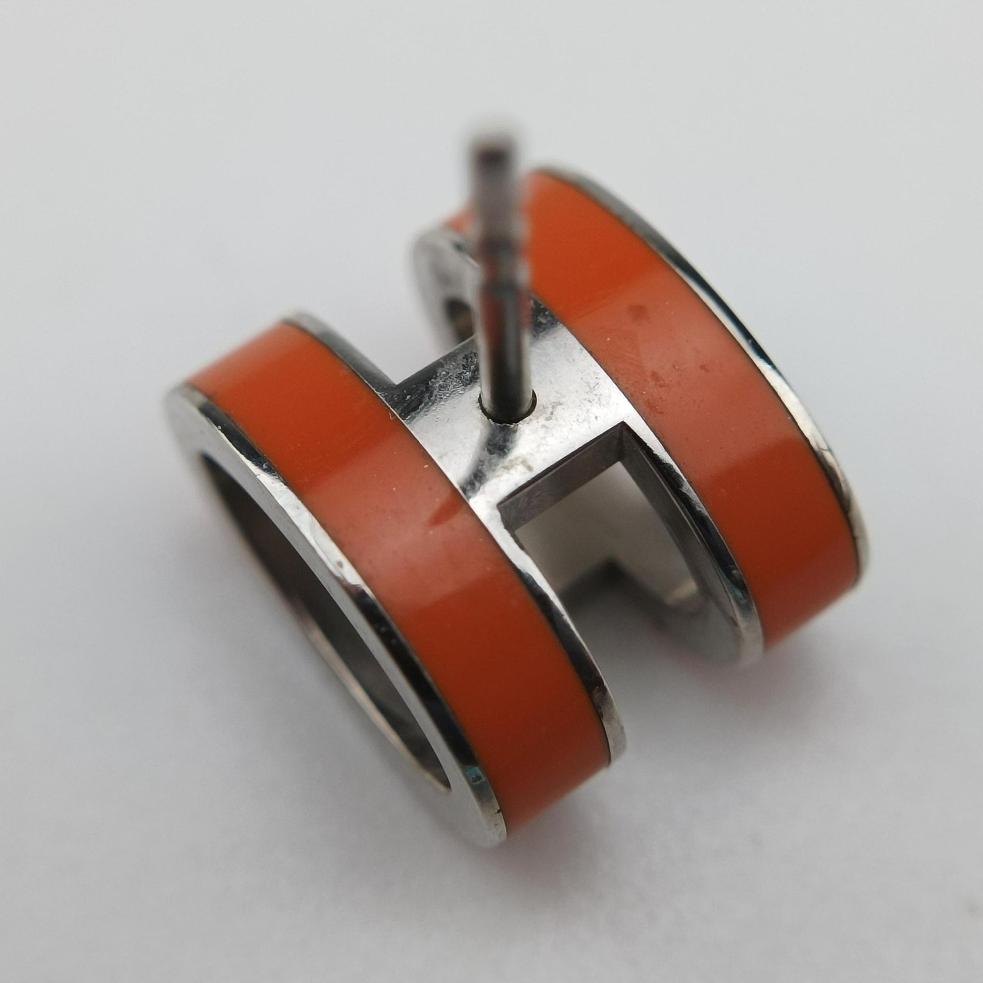 Pop H Orange×gold Enamel×Lacquered Metal ポップH オレンジ×ゴールド エナメル × ラッカーメタル 