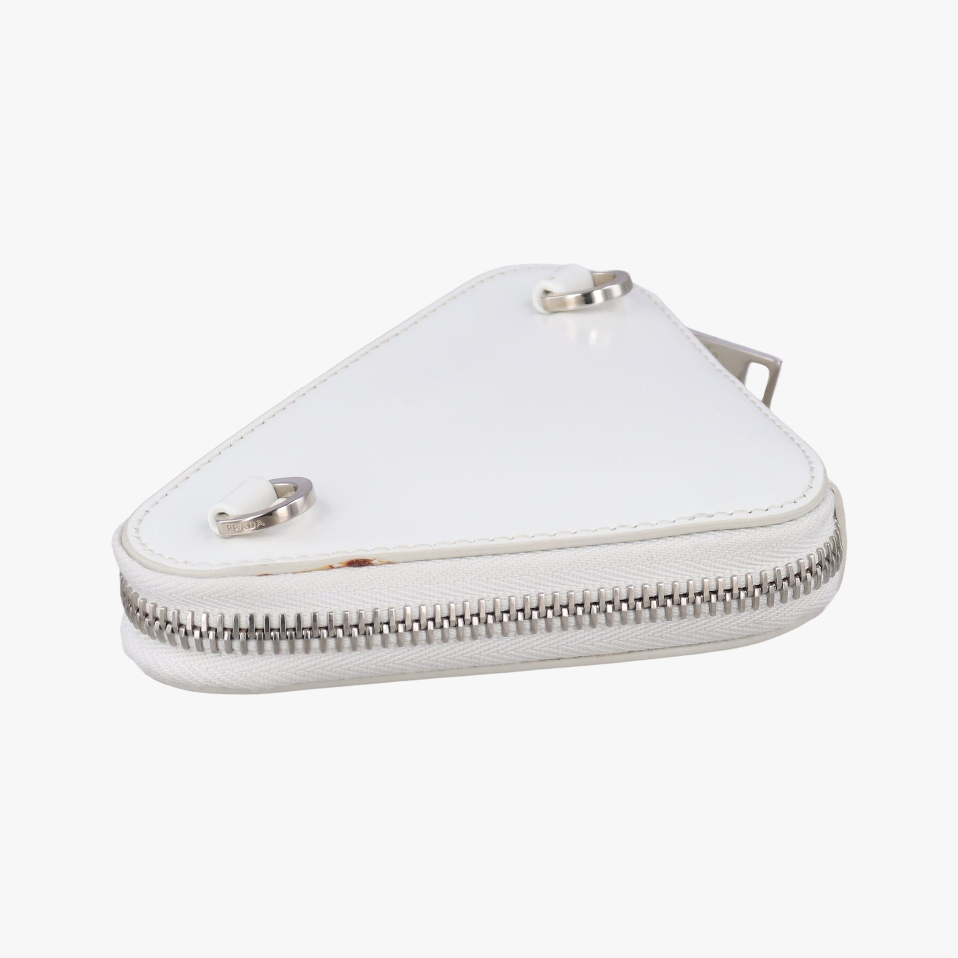 Triangle Chain Pouch White Leather 230-Aトライアングル チェーン ポーチ ホワイト レザー 230-A