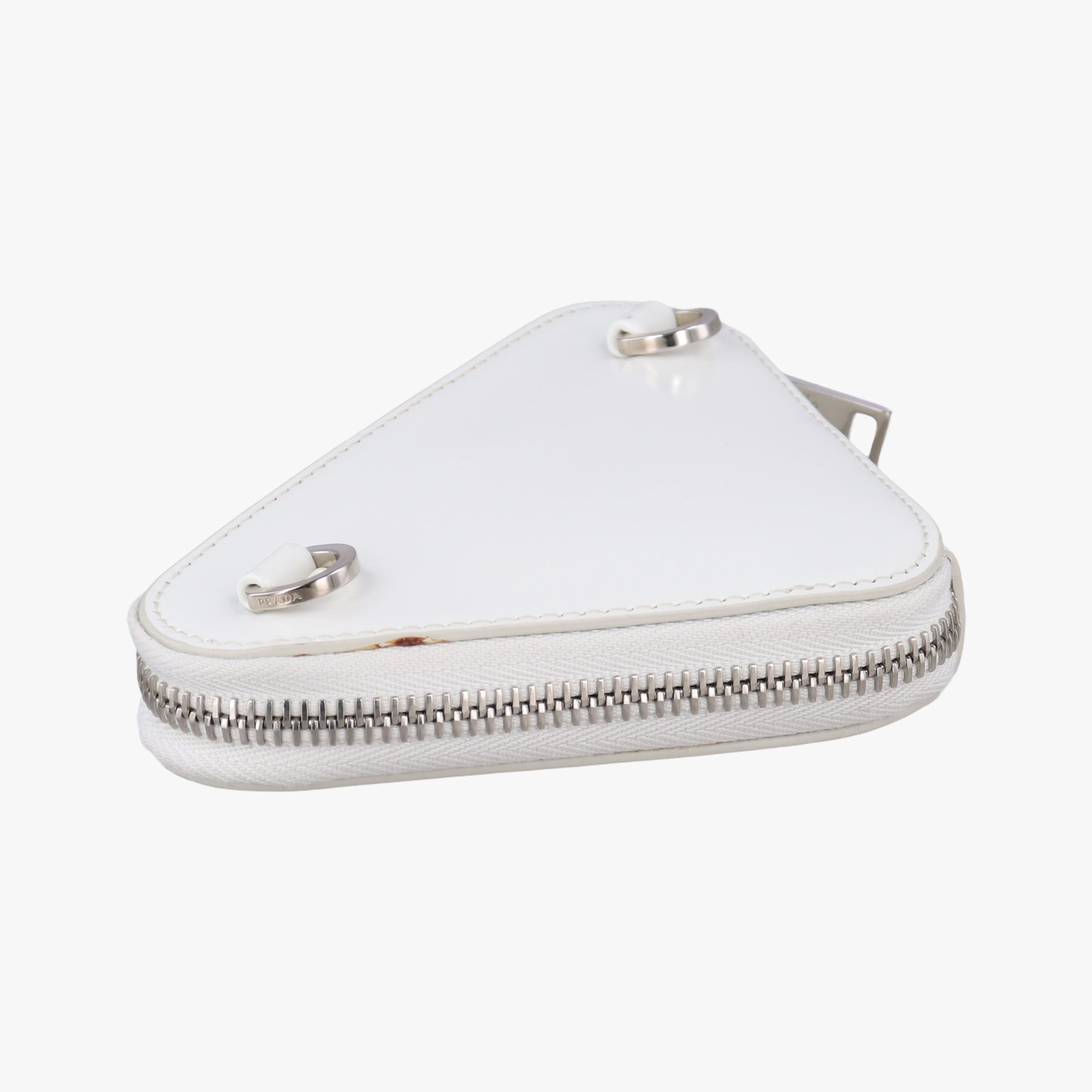 Triangle Chain Pouch White Leather 230-Aトライアングル チェーン ポーチ ホワイト レザー 230-A