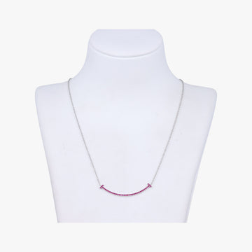 T Smile Pendant Silver×Pink AU750 Tスマイルペンダント シルバー×ピンク AU750 