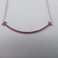 T Smile Pendant Silver×Pink AU750 Tスマイルペンダント シルバー×ピンク AU750 