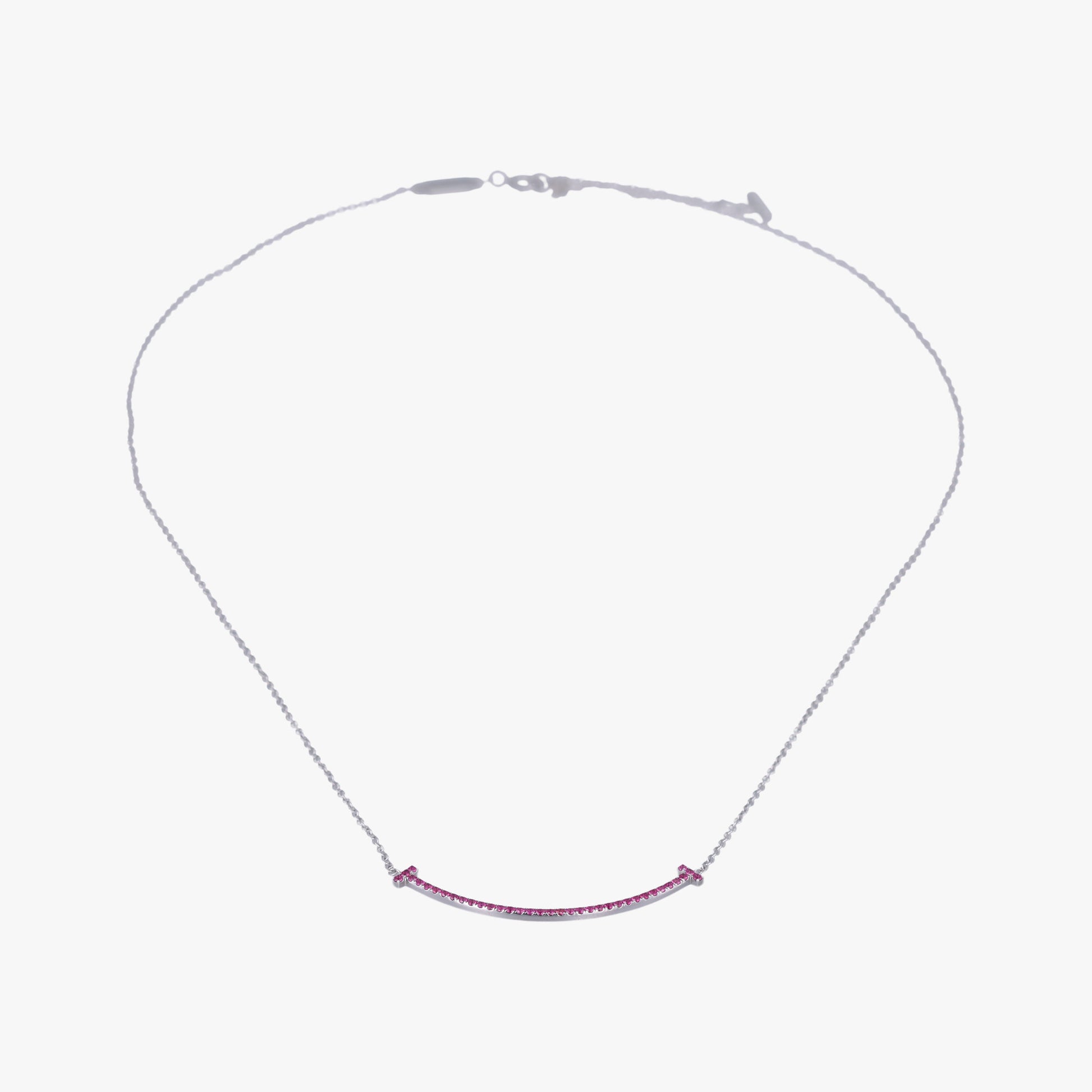 T Smile Pendant Silver×Pink AU750 Tスマイルペンダント シルバー×ピンク AU750 