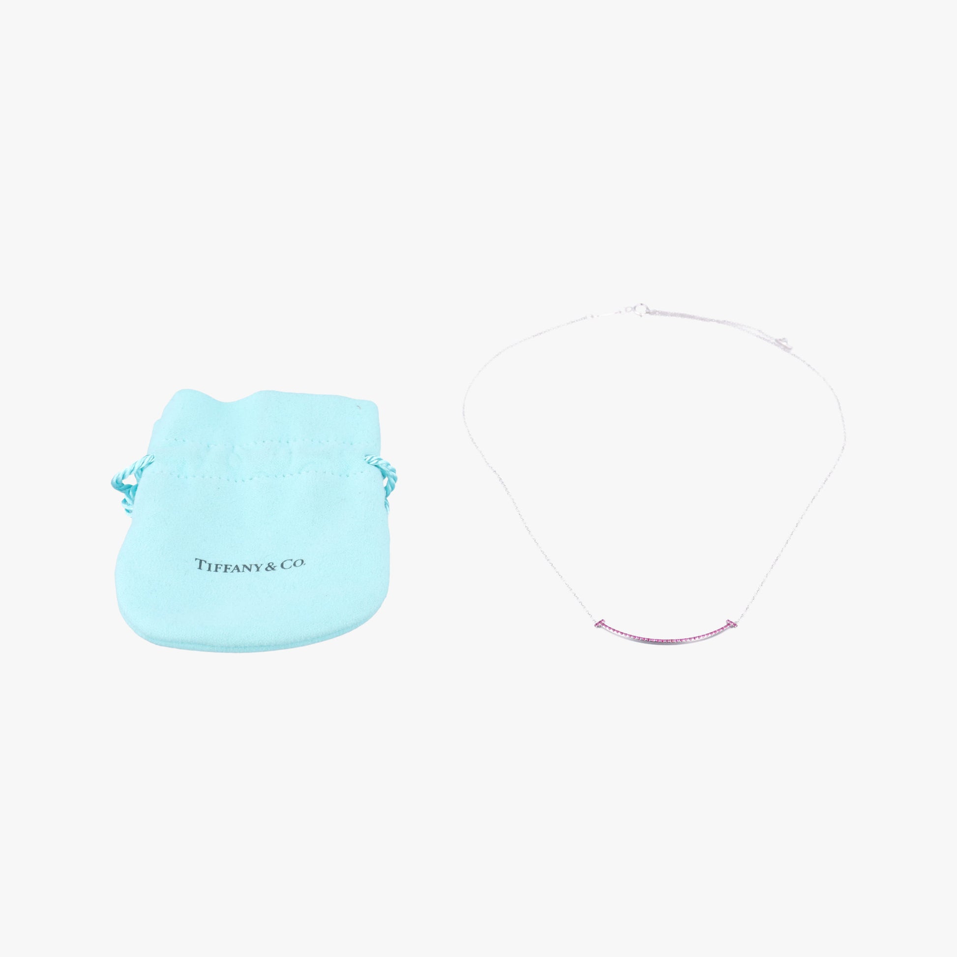 T Smile Pendant Silver×Pink AU750 Tスマイルペンダント シルバー×ピンク AU750 