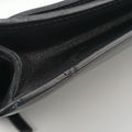 Embossed Logo Top Handle Messenger Black Leather ロゴ型押し 2WAY メッセンジャー ブラック レザー 
