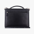 Embossed Logo Top Handle Messenger Black Leather ロゴ型押し 2WAY メッセンジャー ブラック レザー 