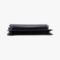 Embossed Logo Top Handle Messenger Black Leather ロゴ型押し 2WAY メッセンジャー ブラック レザー 