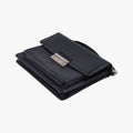 Embossed Logo Top Handle Messenger Black Leather ロゴ型押し 2WAY メッセンジャー ブラック レザー 