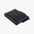 Embossed Logo Top Handle Messenger Black Leather ロゴ型押し 2WAY メッセンジャー ブラック レザー 