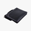 Embossed Logo Top Handle Messenger Black Leather ロゴ型押し 2WAY メッセンジャー ブラック レザー 