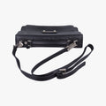 Embossed Logo Top Handle Messenger Black Leather ロゴ型押し 2WAY メッセンジャー ブラック レザー 