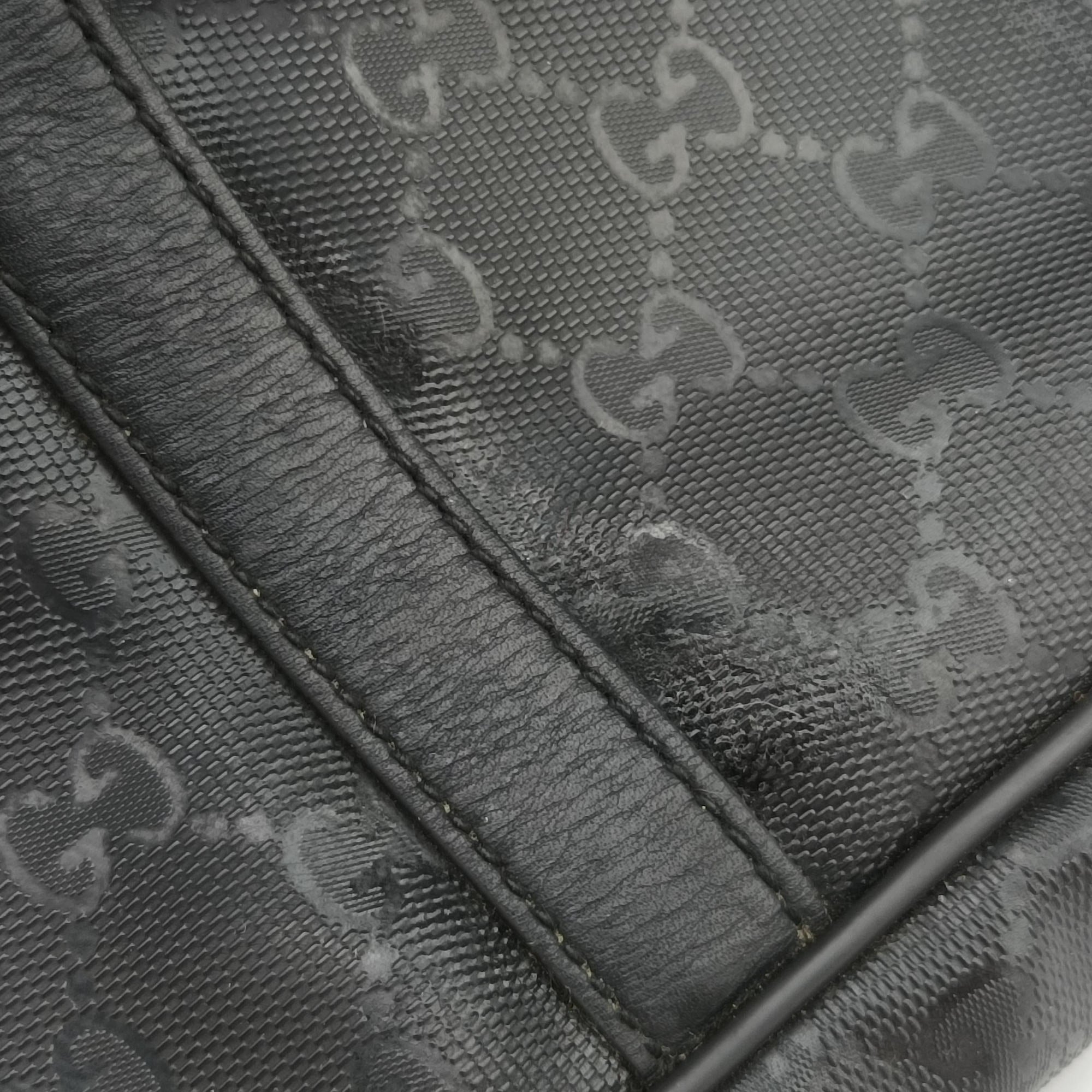 GG plus GG Supreme Briefcase Black PVC coated canvas 201480 B014314067GGプラス GGスプリーム ブラック PVCコーティングキャンバス 201480 B014314067
