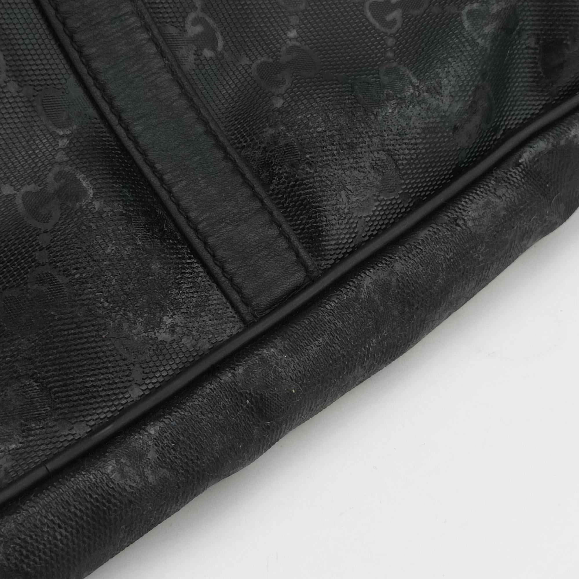GG plus GG Supreme Briefcase Black PVC coated canvas 201480 B014314067GGプラス GGスプリーム ブラック PVCコーティングキャンバス 201480 B014314067