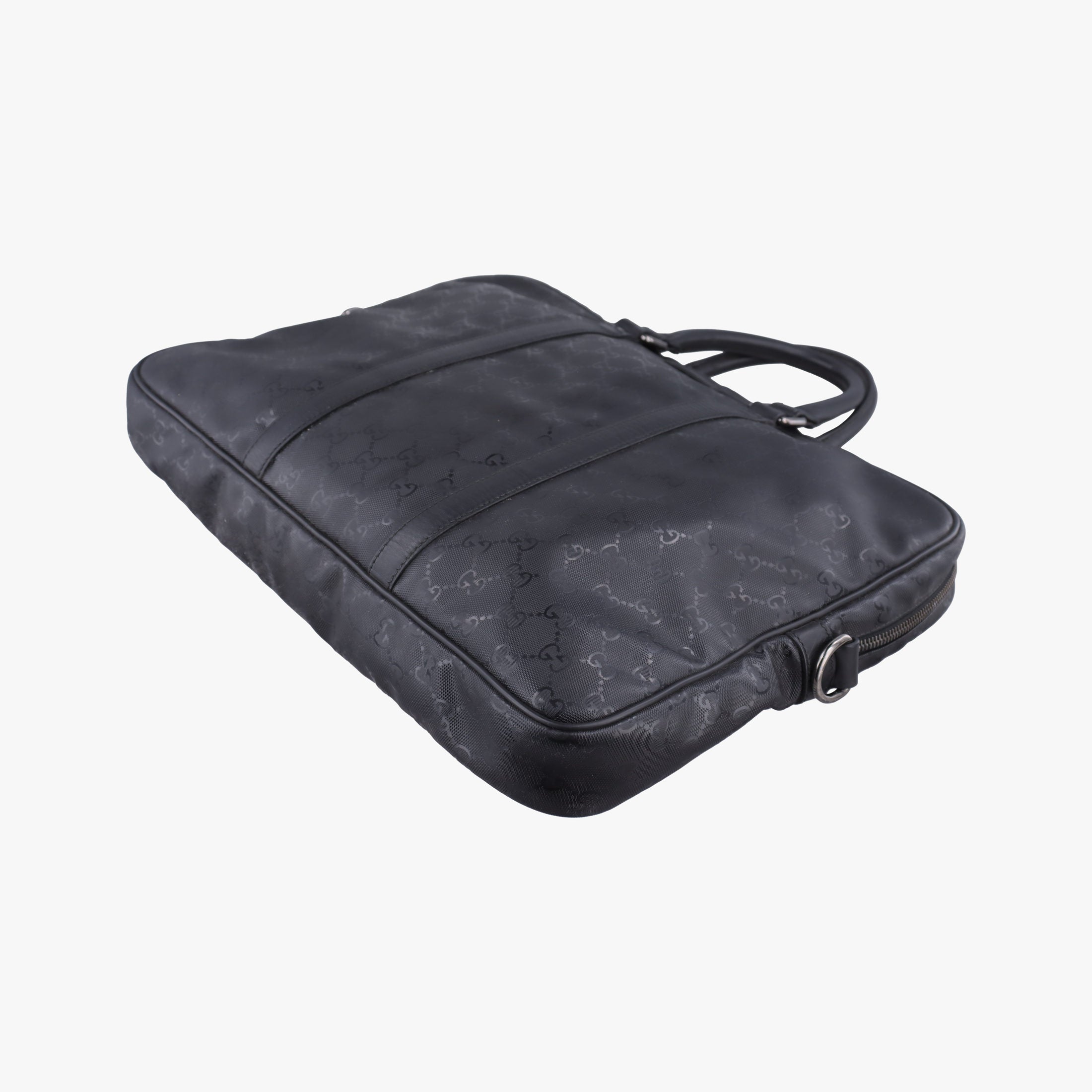 GG plus GG Supreme Briefcase Black PVC coated canvas 201480 B014314067GGプラス GGスプリーム ブラック PVCコーティングキャンバス 201480 B014314067