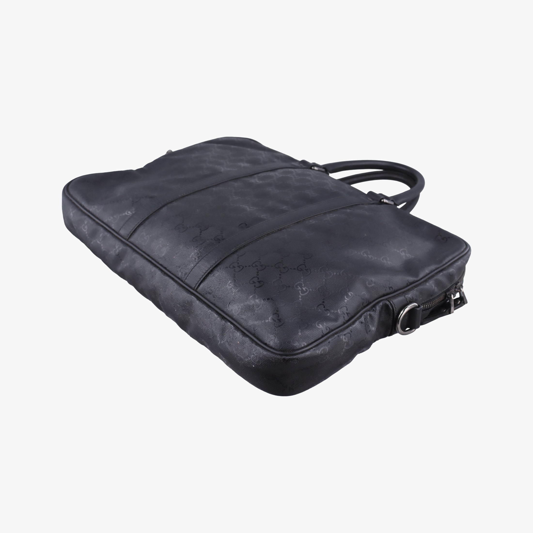 GG plus GG Supreme Briefcase Black PVC coated canvas 201480 B014314067GGプラス GGスプリーム ブラック PVCコーティングキャンバス 201480 B014314067