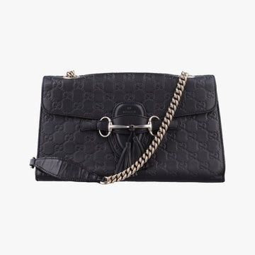 Emily Black Leather 295402 I014716515エミリー ブラック レザー 295402 I014716515