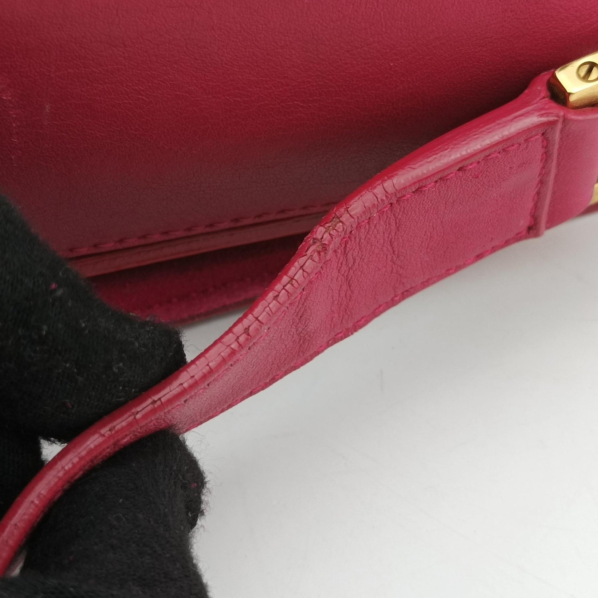 Y Ligne Rose Leather 311214 311214.527411Yライン ローズ レッド レザー 311214 311214.527411