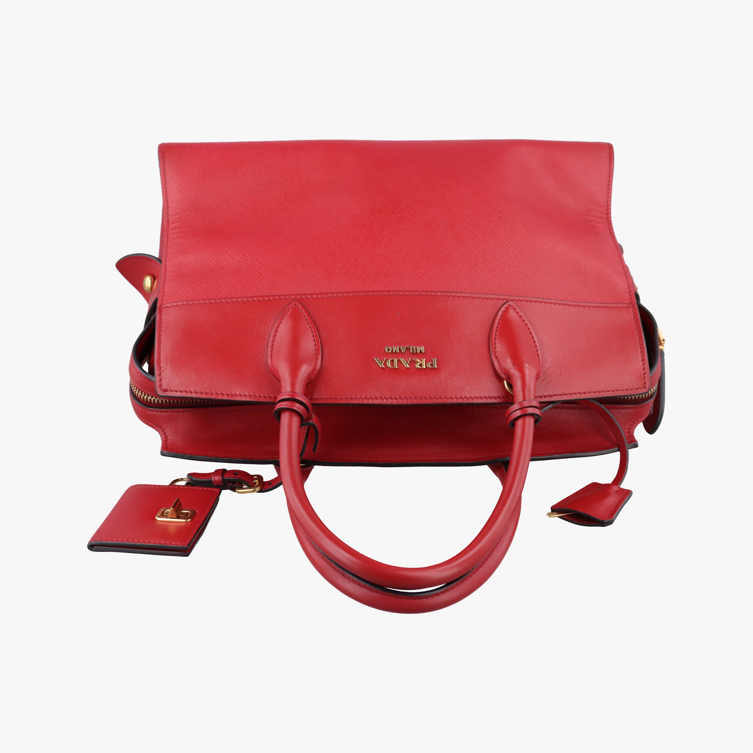 Esplanade Red SAFFIANO Leather 1BA046 117 Rエスプラナード レッド サフィアーノレザー 1BA046 117 R