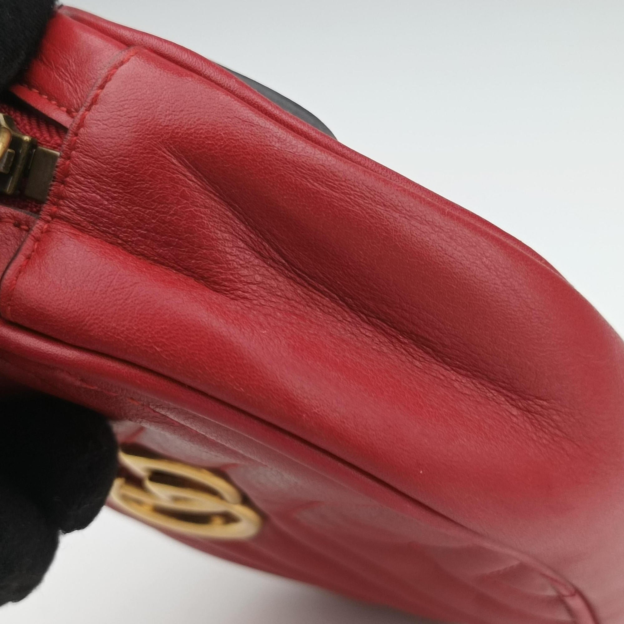 GG Marmont Red Leather 476434 I024399243GGマーモント レッド レザー 476434 I024399243