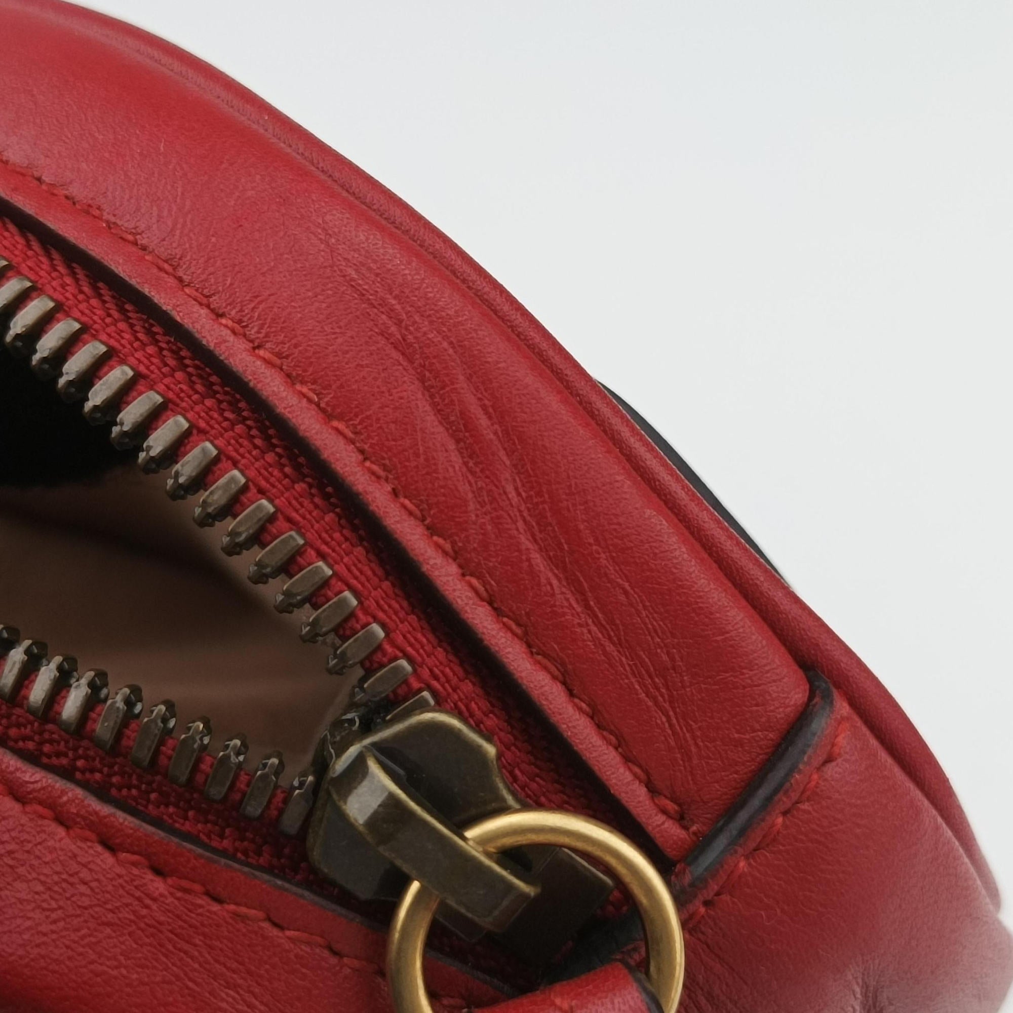 GG Marmont Red Leather 476434 I024399243GGマーモント レッド レザー 476434 I024399243
