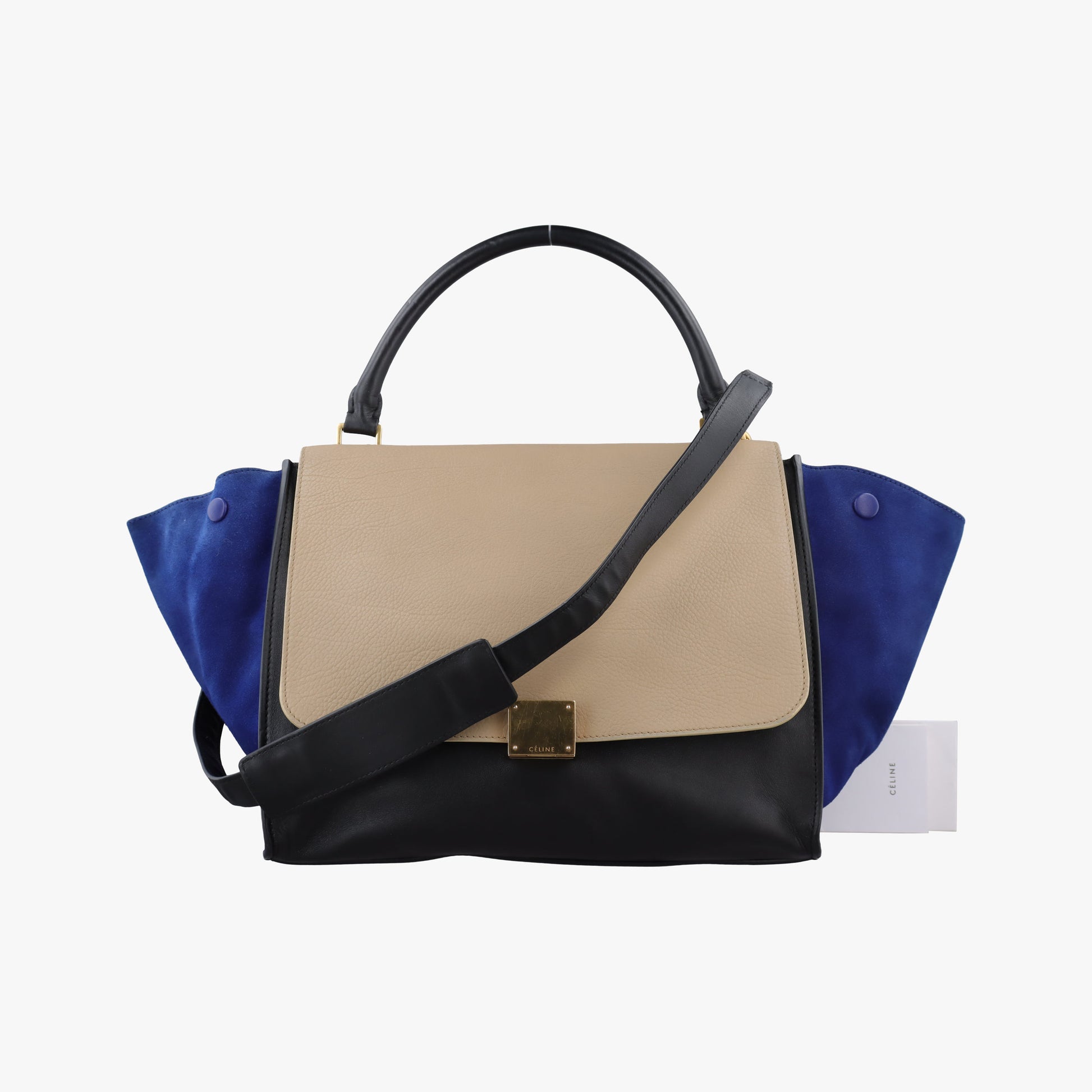 Trapeze Beige×black×blue Suede × leather S-CU-0183トラペーズミディアム ブラック スエード×レザー S-CU-0183