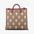 Doraemon Gucci Lunar New Year Beige Monogram × Cherry Red GG Supreme Canvas × Calfskin Leather 653952 C033863984ドラえもんグッチ ウシ年限定 ベージュ×レッド×マルチカラー GGスプリーム × レザー 653952 C033863984