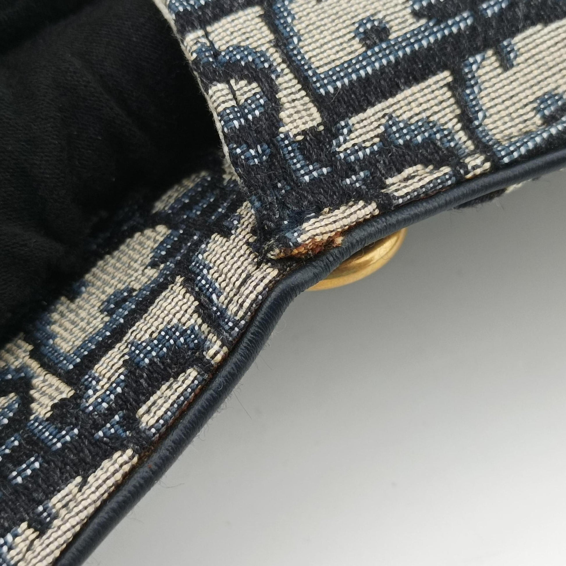 Saddlebags Gray×Navy Jacquard×Leather 50-MA-1109サドルバッグ グレー×ネイビー ジャガード×レザー 50-MA-1109
