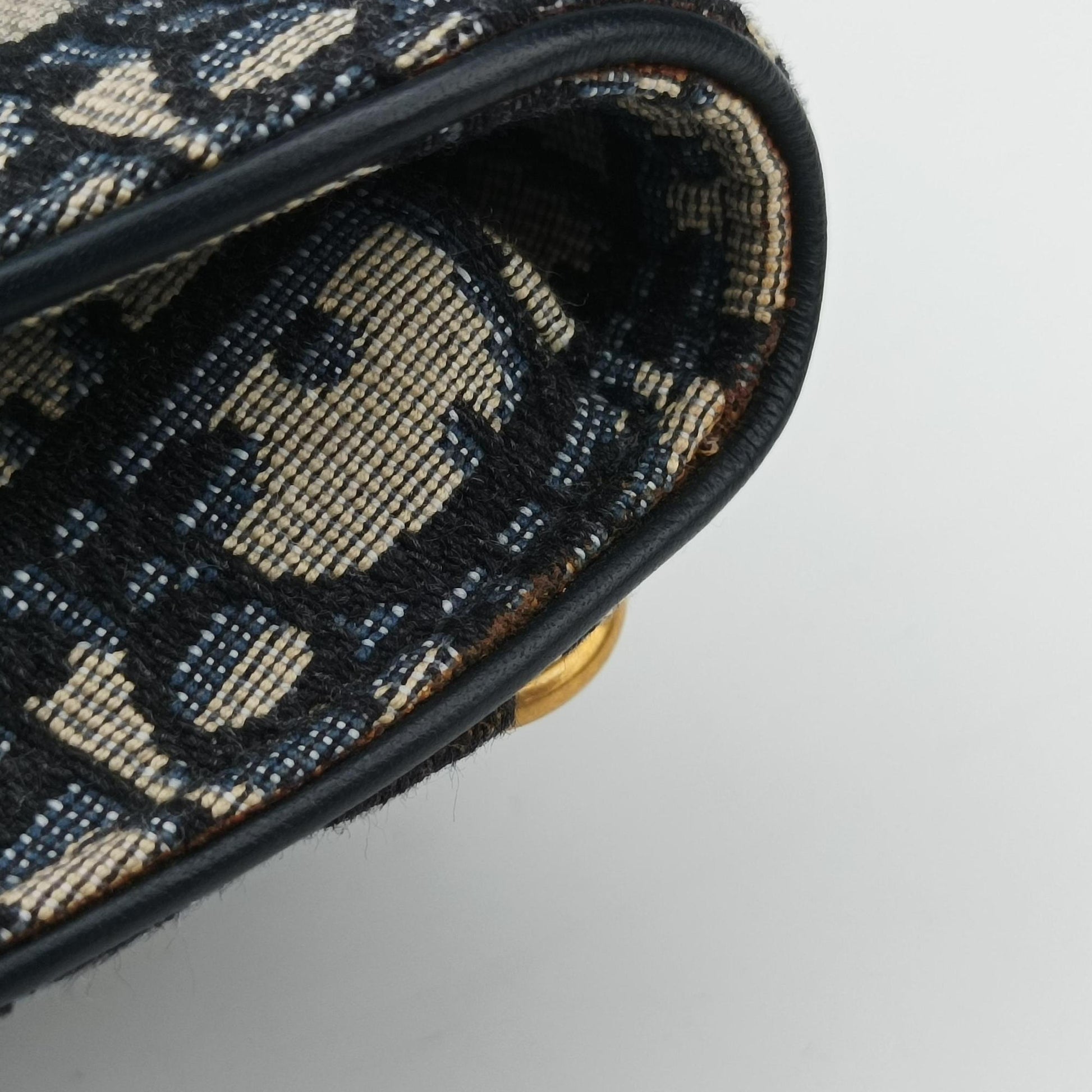 Saddlebags Gray×Navy Jacquard×Leather 50-MA-1109サドルバッグ グレー×ネイビー ジャガード×レザー 50-MA-1109