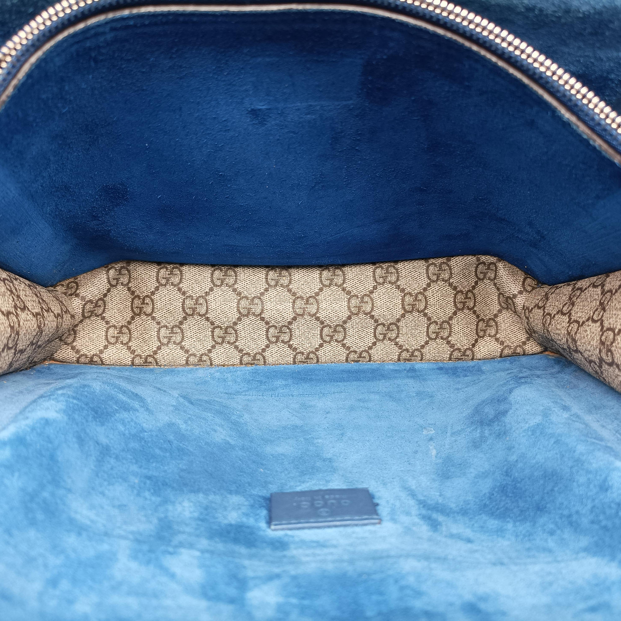 Dionysus beige×blue PVC coated canvas × suede 403348 I020216201ディオニュソス ベージュ×ブルー PVCコーティングキャンバス × スエード 403348 I020216201