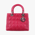 Lady Dior Rose lambskin 01-BN-0191レディディオール ローズ レッド ラムスキン 01-BN-0191