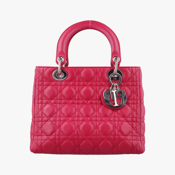 Lady Dior Rose lambskin 01-BN-0191レディディオール ローズ レッド ラムスキン 01-BN-0191