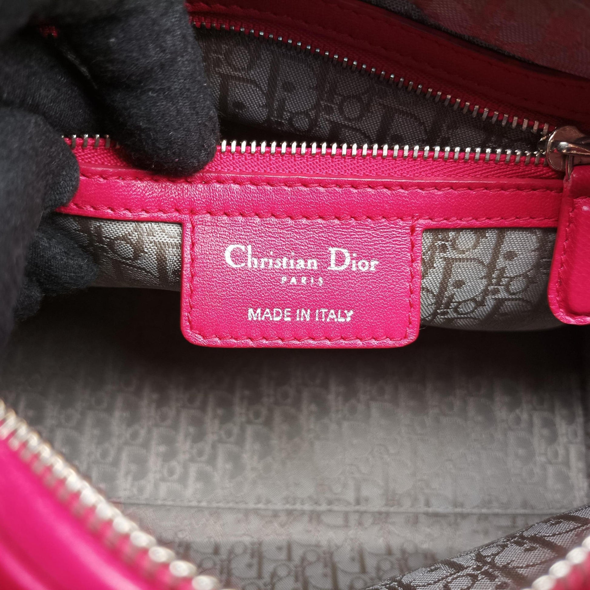 Lady Dior Rose lambskin 01-BN-0191レディディオール ローズ レッド ラムスキン 01-BN-0191