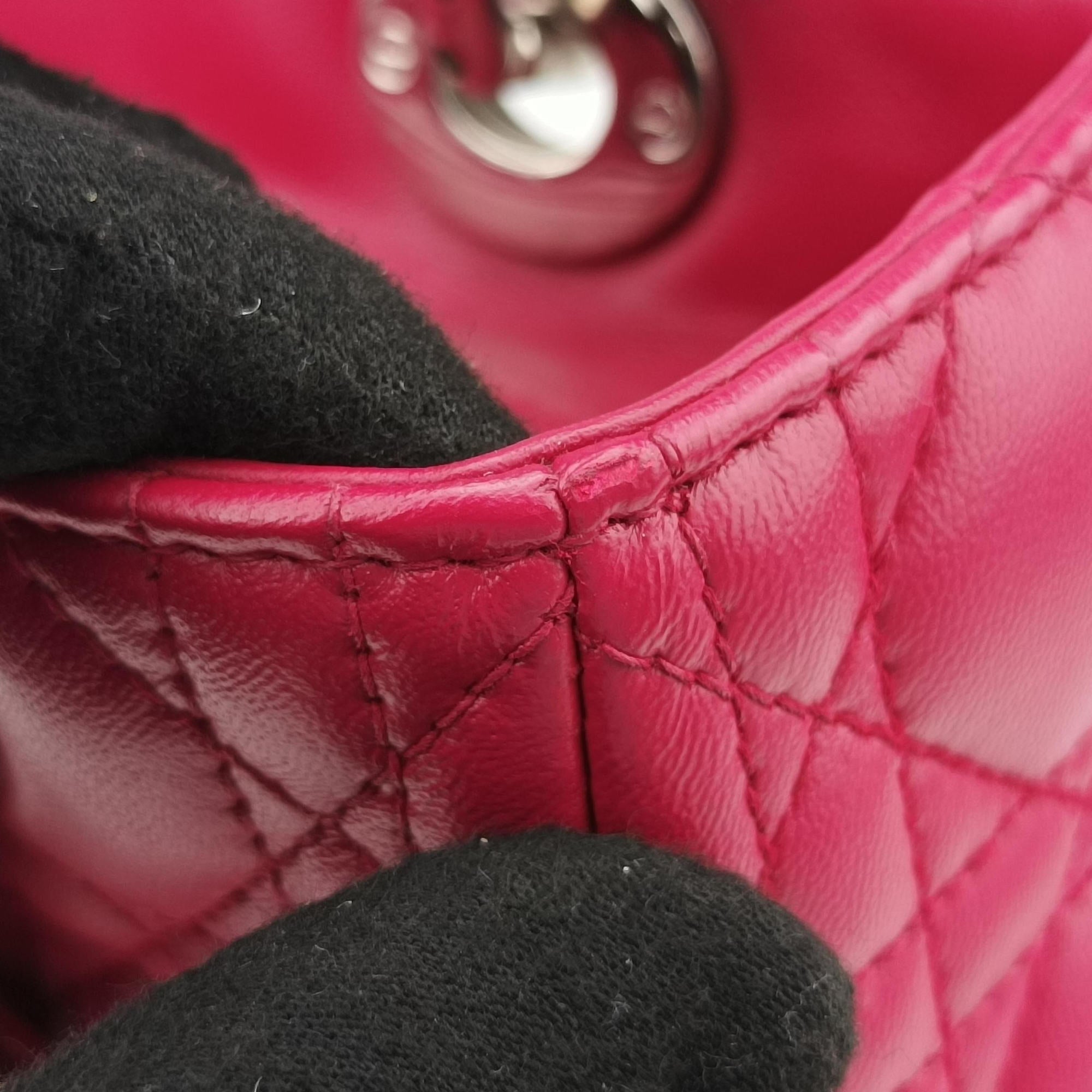 Lady Dior Rose lambskin 01-BN-0191レディディオール ローズ レッド ラムスキン 01-BN-0191
