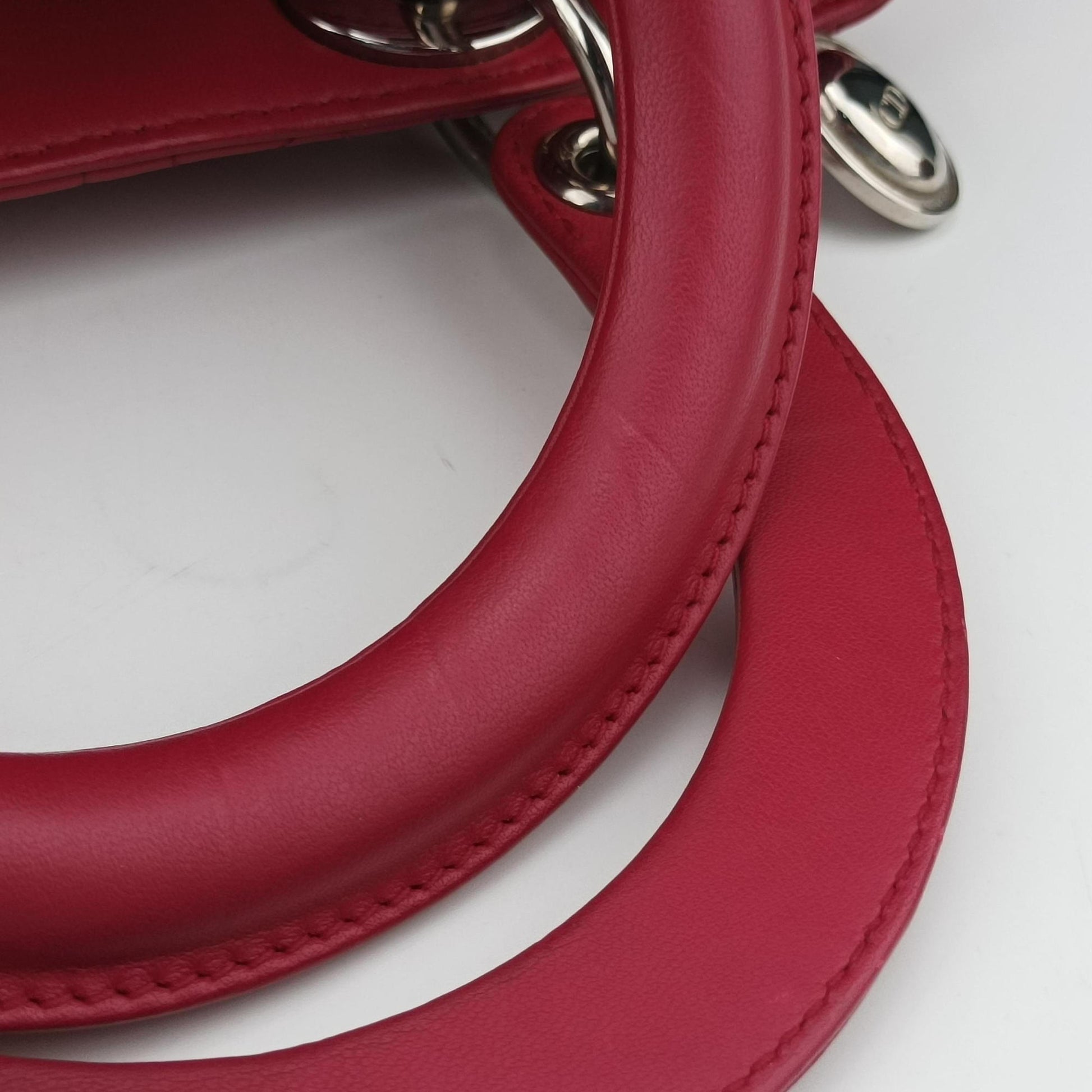 Lady Dior Rose lambskin 01-BN-0191レディディオール ローズ レッド ラムスキン 01-BN-0191