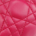 Lady Dior Rose lambskin 01-BN-0191レディディオール ローズ レッド ラムスキン 01-BN-0191