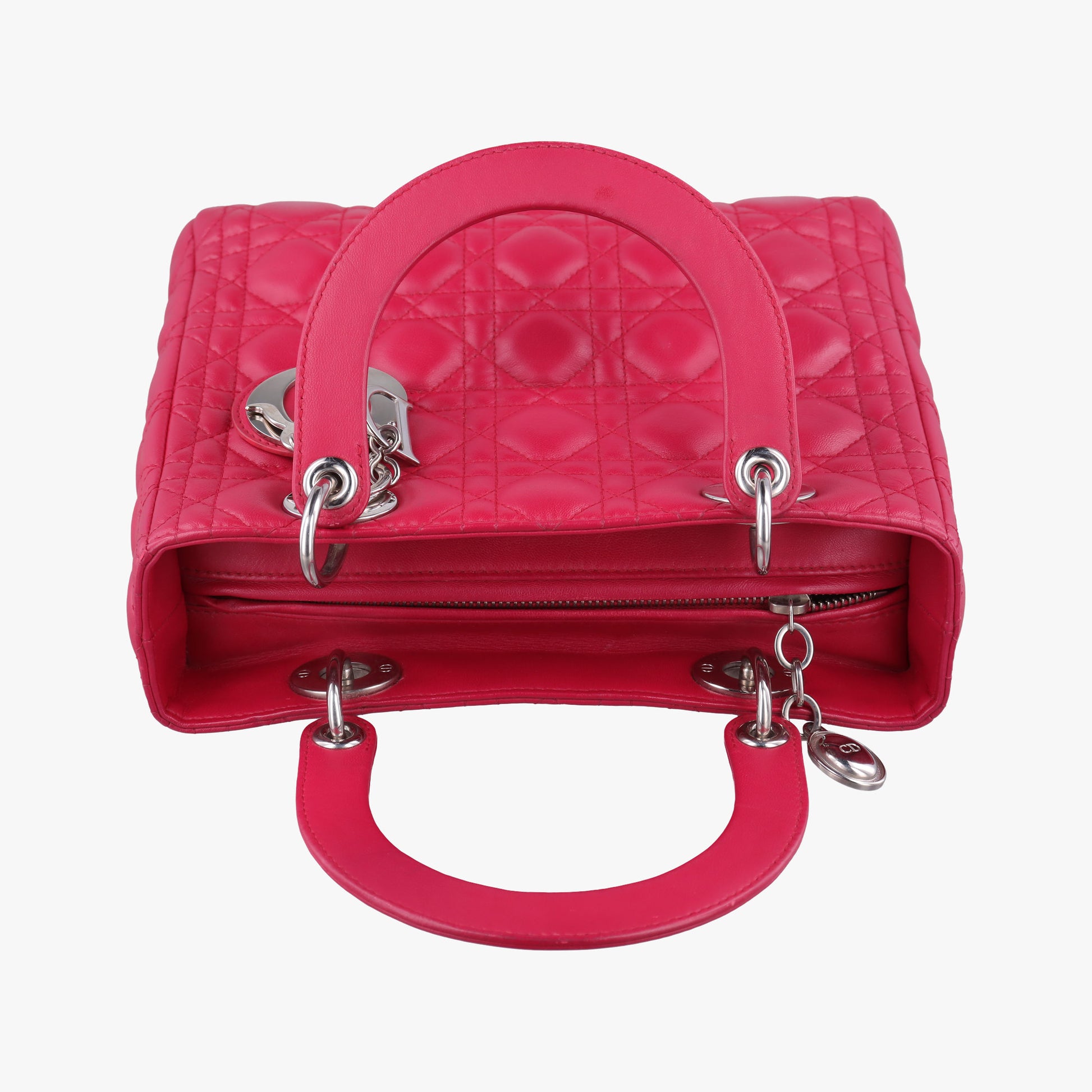 Lady Dior Rose lambskin 01-BN-0191レディディオール ローズ レッド ラムスキン 01-BN-0191