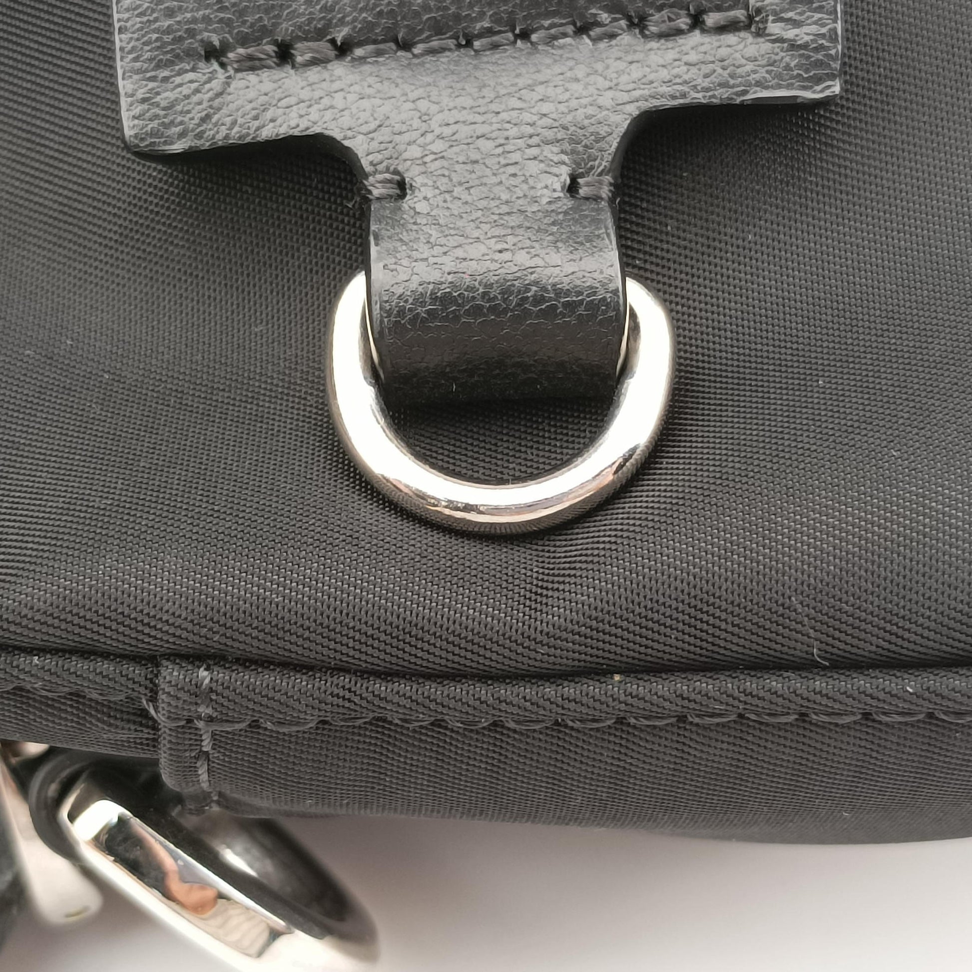VLogo Black Nylon × Calfskin Leather Vロゴ ブラック ナイロン × カーフレザー 