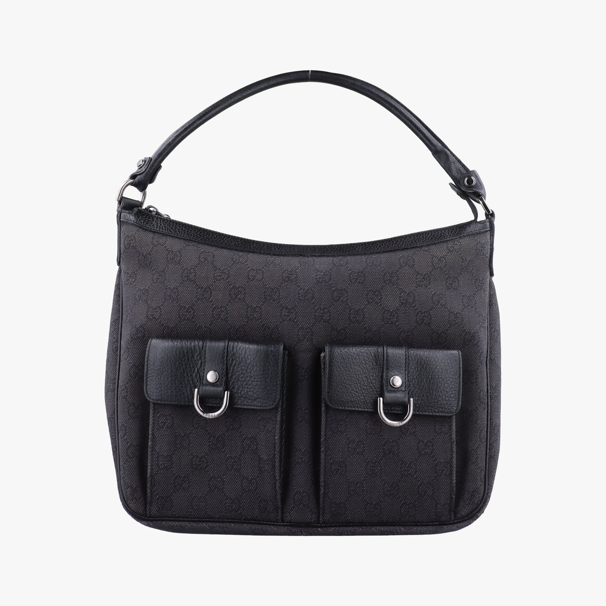 Abbey Hobo Black canvas 293581 Lot number unknownアビー ホーボー ブラック キャンバス 293581 製番不明