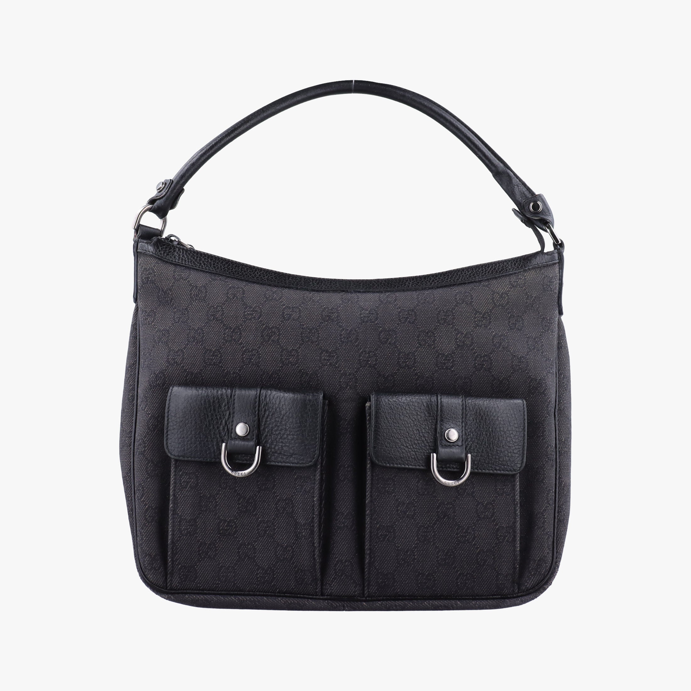 Abbey Hobo Black canvas 293581 Lot number unknownアビー ホーボー ブラック キャンバス 293581 製番不明