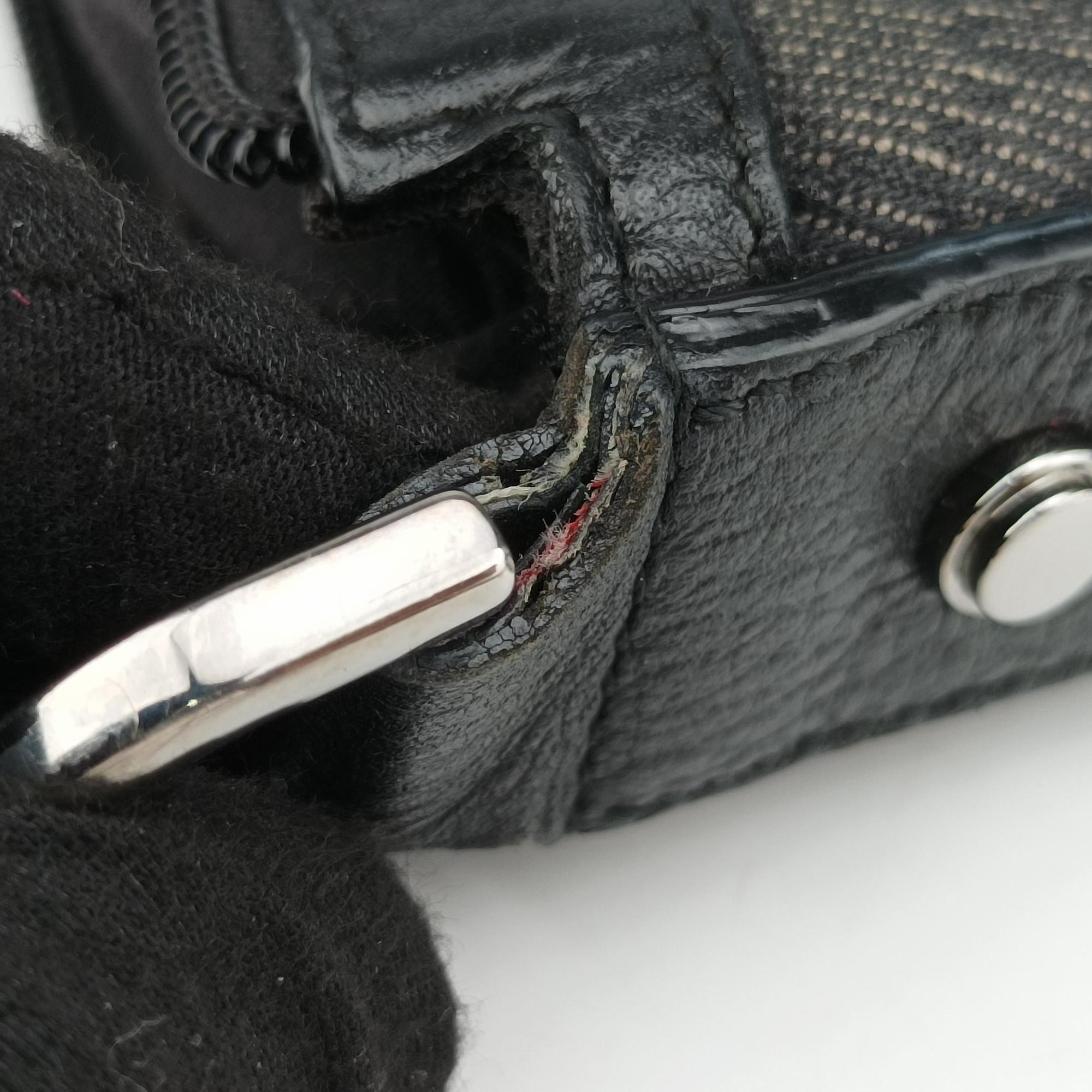 Abbey Hobo Black canvas 293581 Lot number unknownアビー ホーボー ブラック キャンバス 293581 製番不明