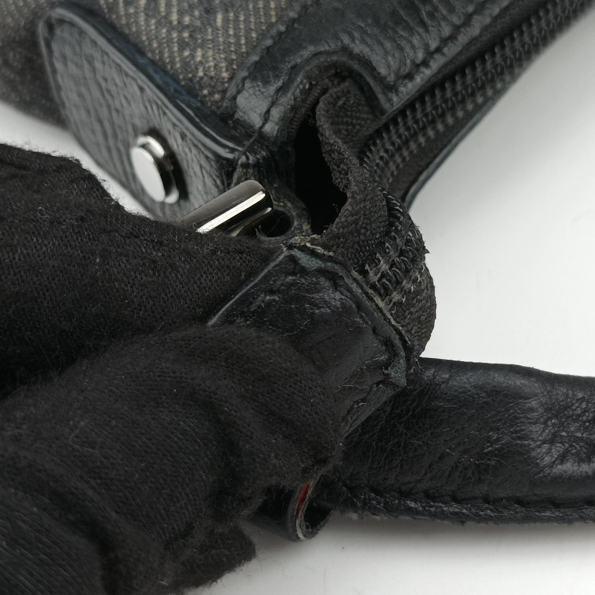 Abbey Hobo Black canvas 293581 Lot number unknownアビー ホーボー ブラック キャンバス 293581 製番不明