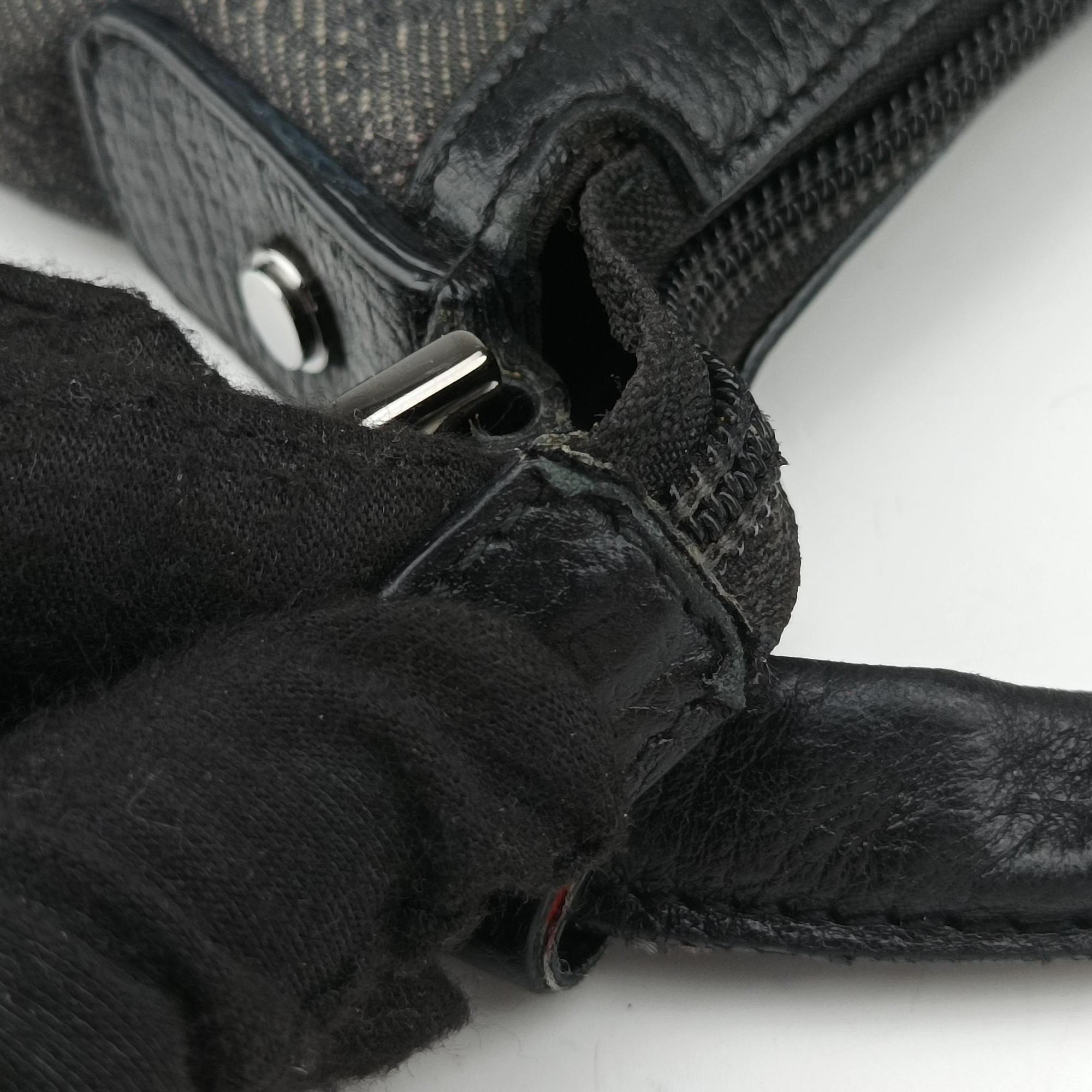 Abbey Hobo Black canvas 293581 Lot number unknownアビー ホーボー ブラック キャンバス 293581 製番不明
