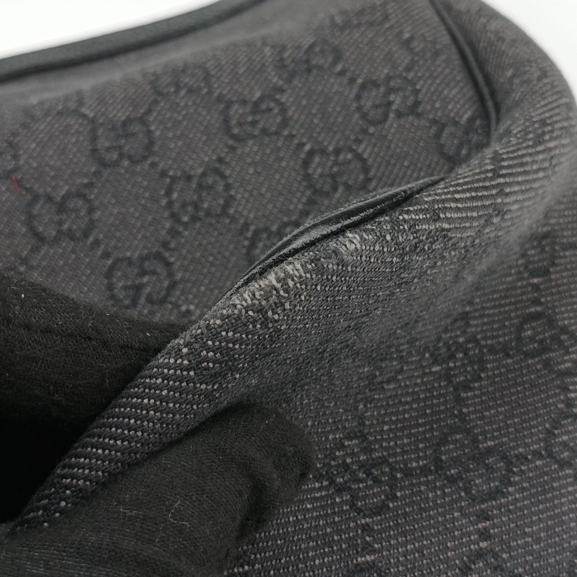 Abbey Hobo Black canvas 293581 Lot number unknownアビー ホーボー ブラック キャンバス 293581 製番不明