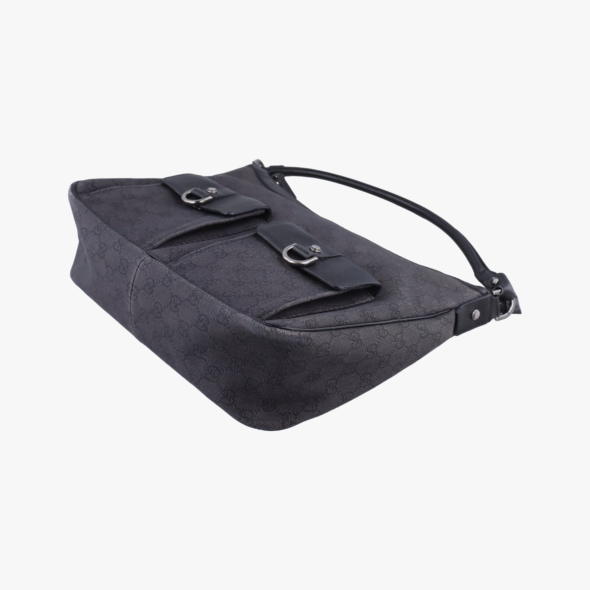 Abbey Hobo Black canvas 293581 Lot number unknownアビー ホーボー ブラック キャンバス 293581 製番不明