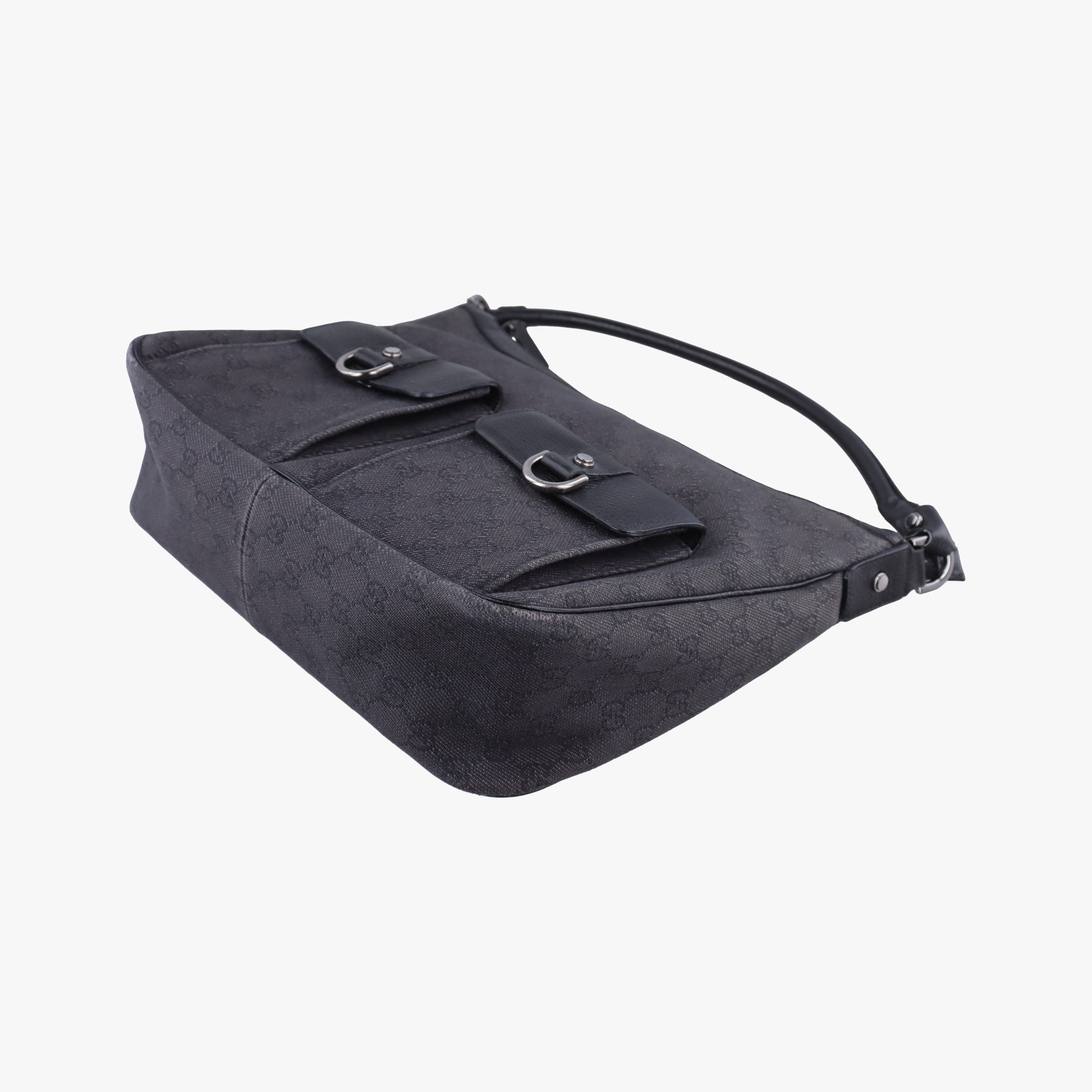 Abbey Hobo Black canvas 293581 Lot number unknownアビー ホーボー ブラック キャンバス 293581 製番不明